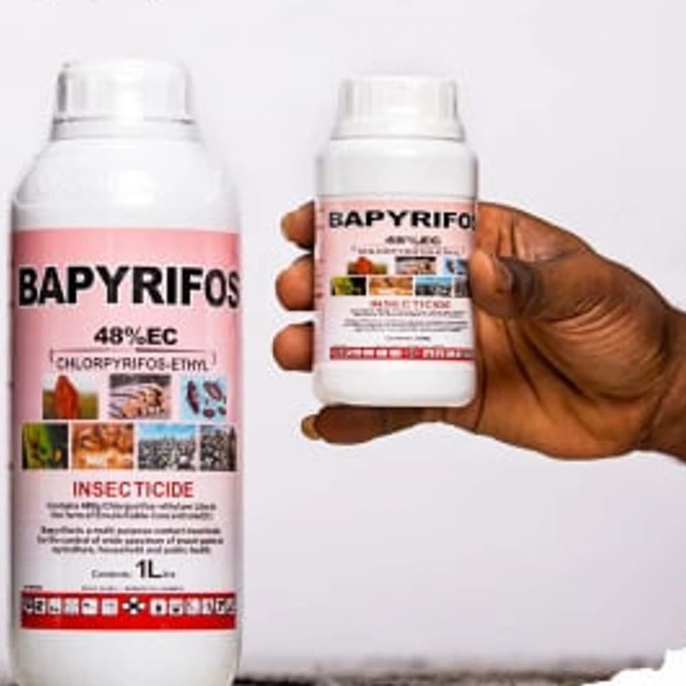 Bapyrifos insecticide bottles