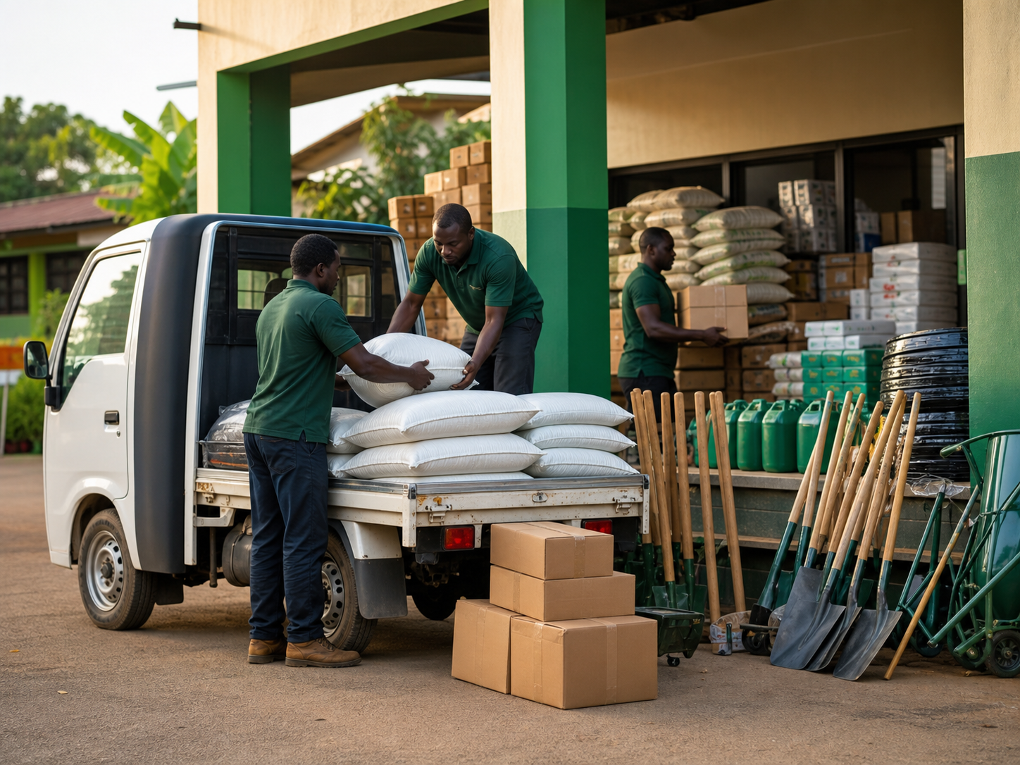 Agricultural input product ready for supply and delivery